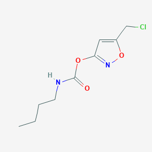 molecular formula C9H13ClN2O3 B2763668 5-(氯甲基)-3-异噁唑基-N-丁基氨基甲酸酯 CAS No. 866154-17-8