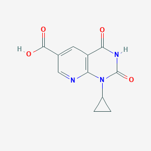 molecular formula C11H9N3O4 B2763673 1-cyclopropyl-2,4-dioxo-1H,2H,3H,4H-pyrido[2,3-d]pyrimidine-6-carboxylic acid CAS No. 929972-69-0