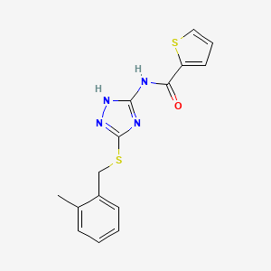 N-{5-[(2-methylbenzyl)sulfanyl]-1H-1,2,4-triazol-3-yl}-2-thiophenecarboxamide