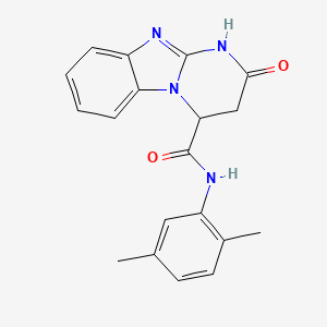molecular formula C19H18N4O2 B2763681 N-(2,5-dimethylphenyl)-2-oxo-2,3,4,10-tetrahydrobenzo[4,5]imidazo[1,2-a]pyrimidine-4-carboxamide CAS No. 1092795-51-1