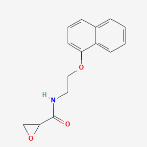 molecular formula C15H15NO3 B2763690 N-(2-Naphthalen-1-yloxyethyl)oxirane-2-carboxamide CAS No. 2411267-12-2