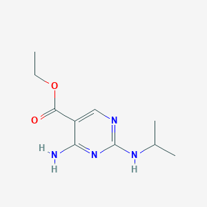 molecular formula C10H16N4O2 B276370 Ethyl 4-amino-2-(isopropylamino)-5-pyrimidinecarboxylate 