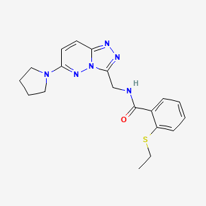 2-(ethylthio)-N-((6-(pyrrolidin-1-yl)-[1,2,4]triazolo[4,3-b]pyridazin-3-yl)methyl)benzamide