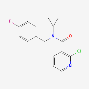 2-chloro-N-cyclopropyl-N-[(4-fluorophenyl)methyl]pyridine-3-carboxamide