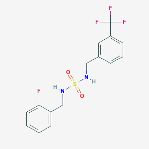 molecular formula C15H14F4N2O2S B2763709 N-(2-fluorobenzyl)-N'-[3-(trifluoromethyl)benzyl]sulfamide CAS No. 337924-34-2
