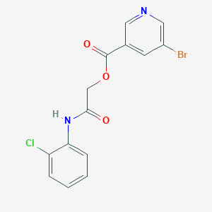 molecular formula C14H10BrClN2O3 B2763727 [2-(2-氯苯胺基)-2-氧代乙基] 5-溴吡啶-3-羧酸酯 CAS No. 387378-24-7