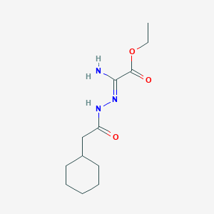 molecular formula C12H21N3O3 B2763736 Ethyl (2Z)-2-amino-2-[(2-cyclohexylacetyl)hydrazinylidene]acetate CAS No. 1561967-11-0