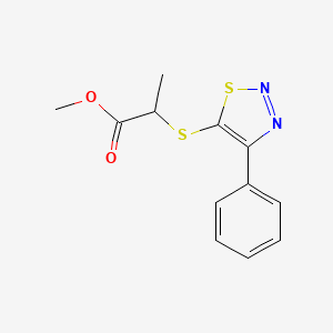 Methyl 2-[(4-phenyl-1,2,3-thiadiazol-5-yl)sulfanyl]propanoate