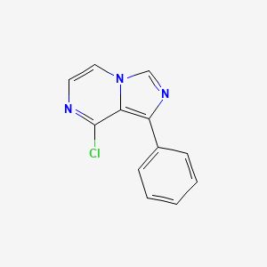 molecular formula C12H8ClN3 B2763748 Imidazo[1,5-a]pyrazine,8-chloro-1-phenyl- CAS No. 1340769-63-2