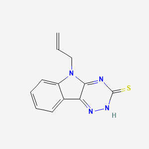 molecular formula C12H10N4S B2763755 5-Allyl-5H-[1,2,4]triazino[5,6-b]indole-3-thiol CAS No. 247571-59-1