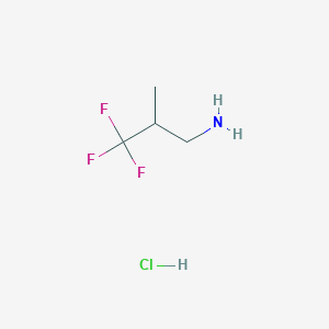 molecular formula C4H9ClF3N B2763757 3,3,3-三氟-2-甲基丙胺盐酸盐 CAS No. 2794-71-0