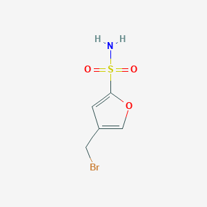 molecular formula C5H6BrNO3S B2763772 4-(溴甲基)呋喃-2-磺酰胺 CAS No. 1955520-01-0