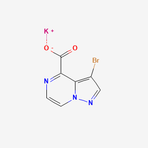 Potassium;3-bromopyrazolo[1,5-a]pyrazine-4-carboxylate