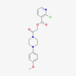 molecular formula C19H20ClN3O4 B2763778 2-[4-(4-Methoxyphenyl)piperazin-1-yl]-2-oxoethyl 2-chloropyridine-3-carboxylate CAS No. 926537-64-6