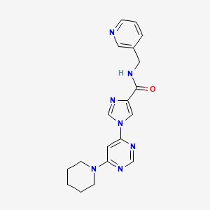 molecular formula C19H21N7O B2763789 1-(6-哌啶-4-吡啶基)-N~4~-(3-吡啶基甲基)-1H-咪唑-4-甲酰胺 CAS No. 1251707-74-0