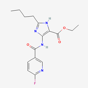 ethyl 2-butyl-4-(6-fluoropyridine-3-amido)-1H-imidazole-5-carboxylate