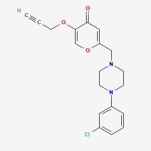 2-[[4-(3-Chlorophenyl)piperazin-1-yl]methyl]-5-prop-2-ynoxypyran-4-one