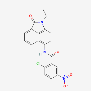 molecular formula C20H14ClN3O4 B2763824 2-chloro-N-(1-ethyl-2-oxo-1,2-dihydrobenzo[cd]indol-6-yl)-5-nitrobenzamide CAS No. 310414-45-0
