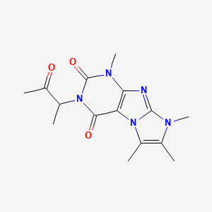 molecular formula C15H19N5O3 B2763826 4,6,7,8-四甲基-2-(3-氧代丁酰基)嘌呤并[7,8-a]咪唑-1,3-二酮 CAS No. 878414-33-6