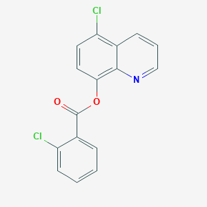 molecular formula C16H9Cl2NO2 B2763827 5-Chloroquinolin-8-yl 2-chlorobenzoate CAS No. 1051868-61-1