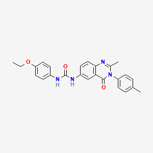 molecular formula C25H24N4O3 B2763828 1-(4-Ethoxyphenyl)-3-(2-methyl-4-oxo-3-(p-tolyl)-3,4-dihydroquinazolin-6-yl)urea CAS No. 1171937-18-0