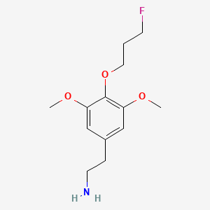 molecular formula C13H20FNO3 B2763840 4-(3-Fluoropropoxy)-3,5-dimethoxyphenethylamine CAS No. 501700-04-5