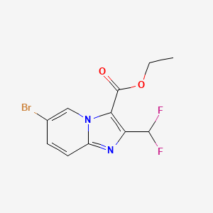 Ethyl 6-bromo-2-(difluoromethyl)imidazo[1,2-a]pyridine-3-carboxylate