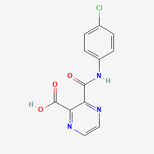 molecular formula C12H8ClN3O3 B2763846 3-[(4-Chlorophenyl)carbamoyl]pyrazine-2-carboxylic acid CAS No. 278610-25-6