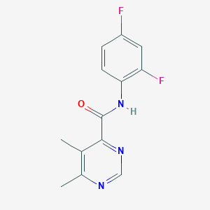 molecular formula C13H11F2N3O B2763849 N-(2,4-Difluorophenyl)-5,6-dimethylpyrimidine-4-carboxamide CAS No. 2415532-71-5