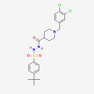 4-(tert-butyl)-N'-{[1-(3,4-dichlorobenzyl)-4-piperidinyl]carbonyl}benzenesulfonohydrazide