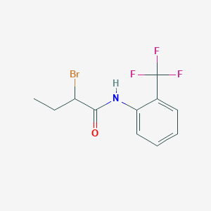 molecular formula C11H11BrF3NO B2763853 2-溴-N-[2-(三氟甲基)苯基]丁酰胺 CAS No. 401577-72-8