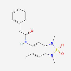 2-phenyl-N-(1,3,6-trimethyl-2,2-dioxido-1,3-dihydrobenzo[c][1,2,5]thiadiazol-5-yl)acetamide