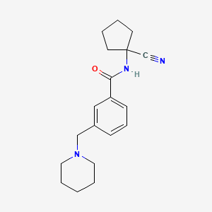 molecular formula C19H25N3O B2763858 N-(1-Cyanocyclopentyl)-3-(piperidin-1-ylmethyl)benzamide CAS No. 1949092-47-0
