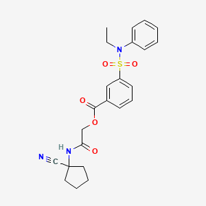 molecular formula C23H25N3O5S B2763865 [2-[(1-氰基环戊基)氨基]-2-氧代乙基] 3-[乙基(苯基)磺酰胺基]苯甲酸酯 CAS No. 1111454-57-9