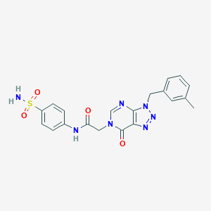 molecular formula C20H19N7O4S B276387 N-[4-(aminosulfonyl)phenyl]-2-[3-(3-methylbenzyl)-7-oxo-3,7-dihydro-6H-[1,2,3]triazolo[4,5-d]pyrimidin-6-yl]acetamide 