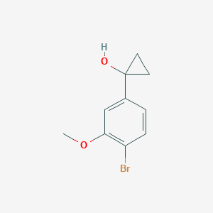molecular formula C10H11BrO2 B2763871 1-(4-Bromo-3-methoxyphenyl)cyclopropan-1-ol CAS No. 1784304-54-6
