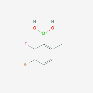 molecular formula C7H7BBrFO2 B2763881 3-Bromo-2-fluoro-6-methylphenylboronic acid CAS No. 2246650-88-2