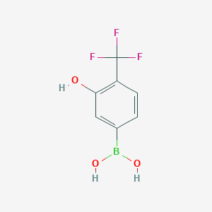 molecular formula C7H6BF3O3 B2763882 3-Hydroxy-4-(trifluoromethyl)phenylboronic acid CAS No. 2377610-31-4