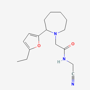 molecular formula C16H23N3O2 B2763893 N-(cyanomethyl)-2-[2-(5-ethylfuran-2-yl)azepan-1-yl]acetamide CAS No. 1355701-36-8