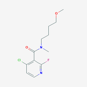 molecular formula C12H16ClFN2O2 B2763896 4-Chloro-2-fluoro-N-(4-methoxybutyl)-N-methylpyridine-3-carboxamide CAS No. 2224450-60-4