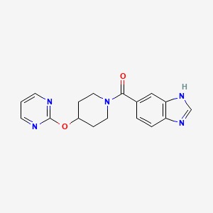 (1H-benzo[d]imidazol-5-yl)(4-(pyrimidin-2-yloxy)piperidin-1-yl)methanone