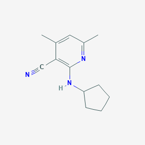 molecular formula C13H17N3 B276390 2-(Cyclopentylamino)-4,6-dimethylnicotinonitrile 