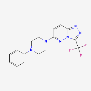 6-(4-Phenylpiperazino)-3-(trifluoromethyl)[1,2,4]triazolo[4,3-b]pyridazine