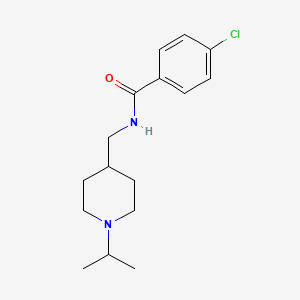 4-chloro-N-((1-isopropylpiperidin-4-yl)methyl)benzamide