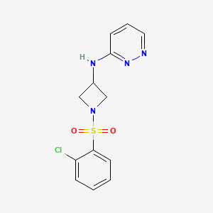 N-[1-(2-chlorobenzenesulfonyl)azetidin-3-yl]pyridazin-3-amine