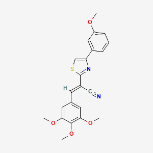 (E)-2-(4-(3-methoxyphenyl)thiazol-2-yl)-3-(3,4,5-trimethoxyphenyl)acrylonitrile
