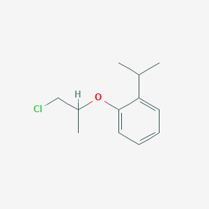 molecular formula C12H17ClO B2763923 1-((1-Chloropropan-2-yl)oxy)-2-isopropylbenzene CAS No. 1225603-29-1