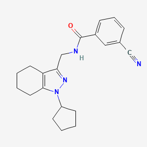 3-cyano-N-((1-cyclopentyl-4,5,6,7-tetrahydro-1H-indazol-3-yl)methyl)benzamide