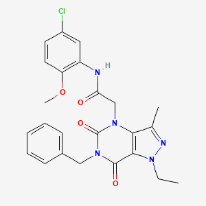 2-(6-benzyl-1-ethyl-3-methyl-5,7-dioxo-1,5,6,7-tetrahydro-4H-pyrazolo[4,3-d]pyrimidin-4-yl)-N-(5-chloro-2-methoxyphenyl)acetamide