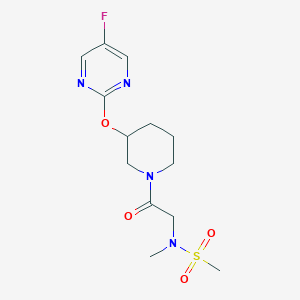 N-(2-(3-((5-fluoropyrimidin-2-yl)oxy)piperidin-1-yl)-2-oxoethyl)-N-methylmethanesulfonamide